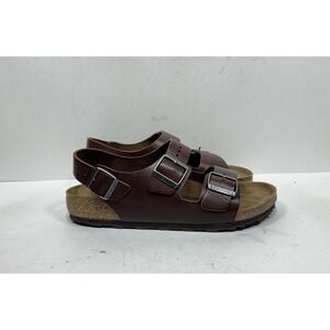 Birkenstock Milano Slingback Footbed Sandals Womens Size 10 / 41 Brown Leather